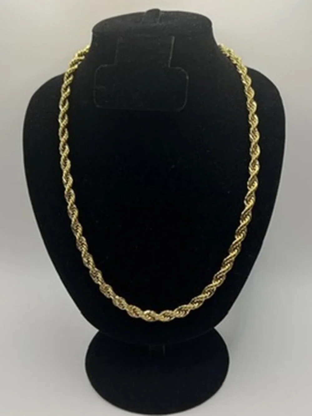 Rope Chain Real Gold Stainless Steel 6mm 24 Inch Plated Durable Waterproof Mens